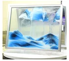 Creative Home Decoration 10" Glass Craft 3D Fluid Hourglass Art Moving Sand Picture