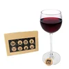 Wholesale discount cork wine glass charm custom logo charms