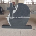 G654 Granite Romania Style Tombstone Black Europe Monument Picture Cheap Price