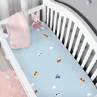 100% Cotton colorful cartoon car baby bedding fitted crib baby custom cot sheet