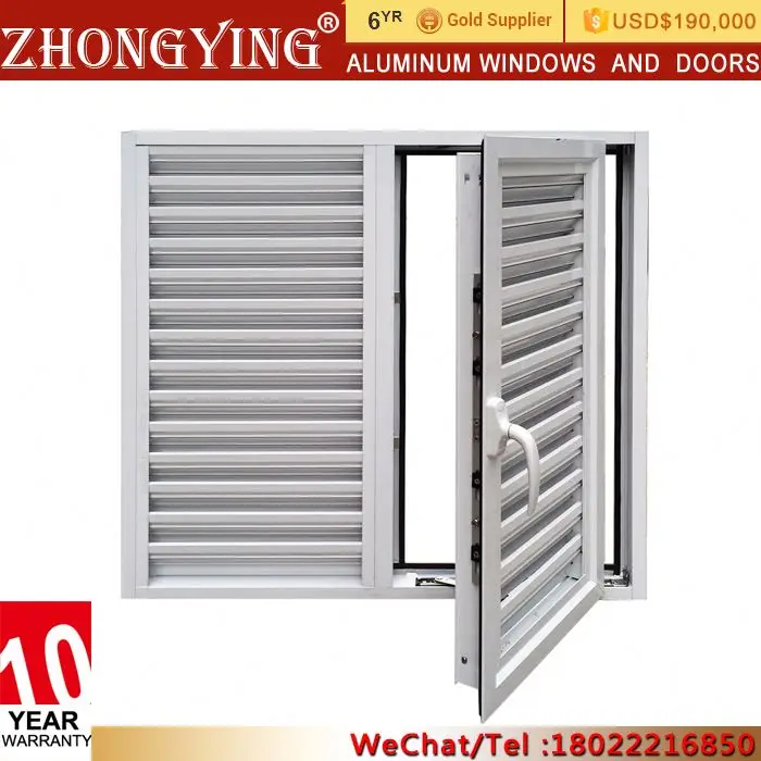 Exterior Metal Aluminum French Sliding Sunshade Louver Door