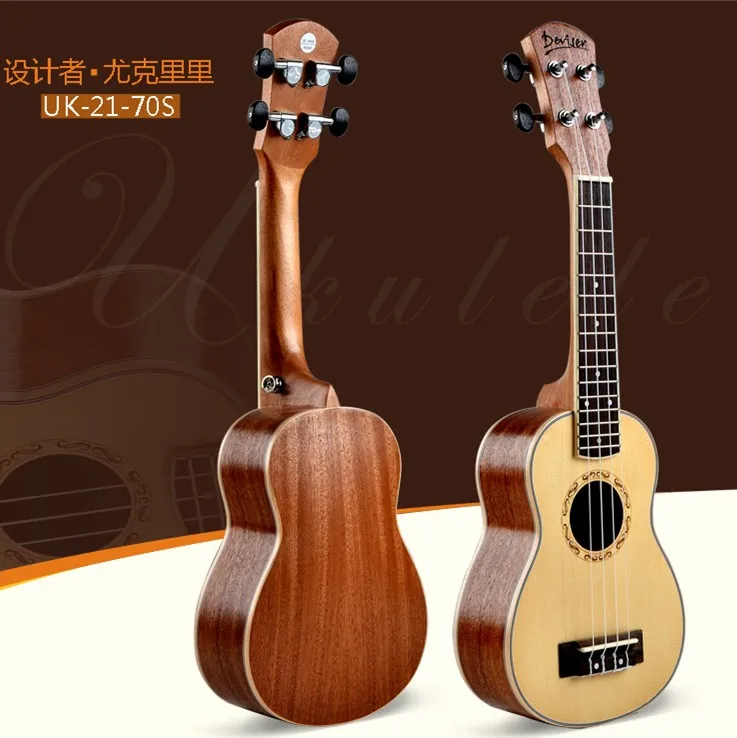 China cheap 21'' 24 inch wooden made solid Ukulele guitar factory