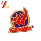 Customize size logo Fire Flame heat cut border embroidery fabric Iron-On patches
