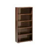 office built in smart cherry wood bookcase cabinet with sliding rail