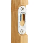 Bamboo Bathroom Hanging Wall Shelf with Hooks/Mirror/Bascket