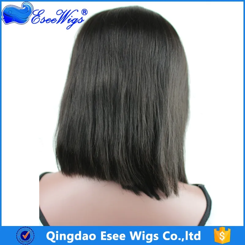 Malaysian Remy Human Hair Lace Front Wig Short Bob For Black Woman
