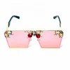 Fashion Women Sunglasses Luxury Colorful Rhinestone Mirror Pink Sun glasses Vintage Shades Ladies UV400
