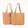 Custom logo cork handbag/eco-friendly cork shopping bag/reusable cork paper tote bag