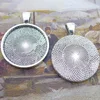 10pcs 45/50mm Good Plating Necklace Pendant Setting Cabochon Cameo Base Tray Bezel Blank Fit Cabochons Jewelry Making Findings