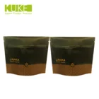 Hot Stamping Aluminium Foil Gold Matte Black Stand Up Bag for Herb / Tea Packaging