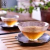 2018 china factory custom new design glass tea cup