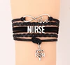 Factory cute alloy nurse pendant knot woven friendship bracelets