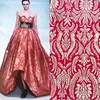 Chinese red soft jacquard brocade fabric for DIY sewing cloth