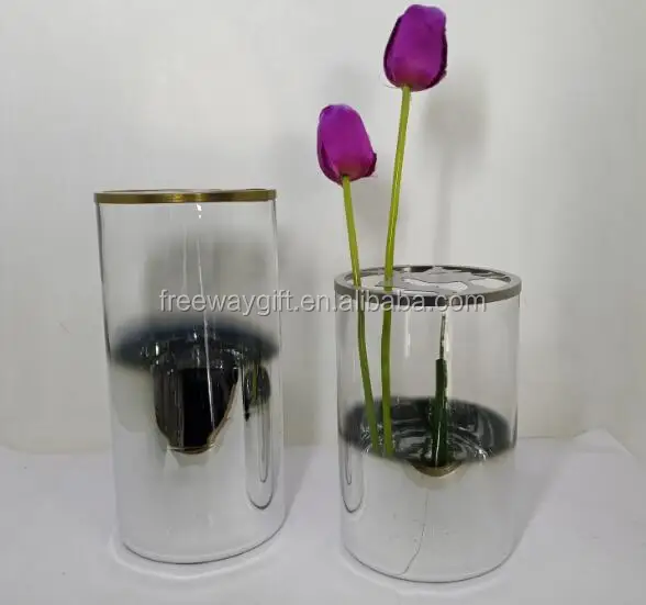 Wholesale Cheap Decorating Cylinder Clear Glass Tabletop Vase