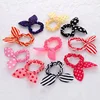 Factory Direct Sales Bunny Scrunchies high quality hair accessories wholesale elastic hair ties bowknot hair scrunchies for girl