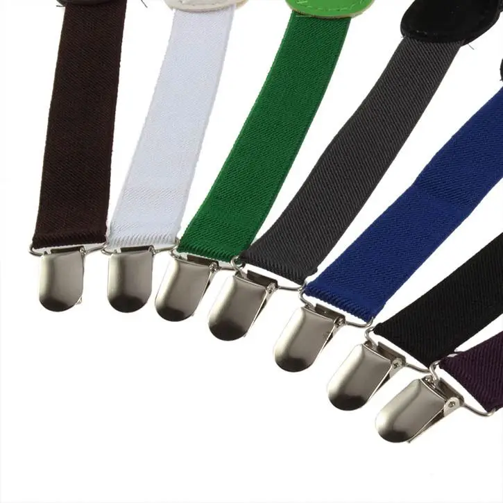 Mini Clipes de Suspender Ajustável Clipon Calças Unisex Elástica