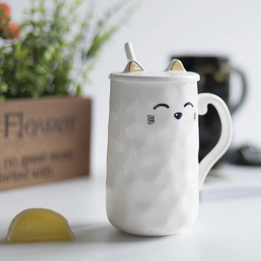 ceramic cat coffee mug