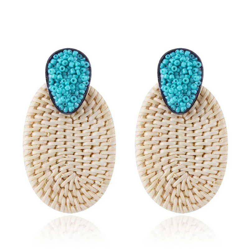 Rattan Earrings Bohemian Handmade Straw Earrings Natural Simple Earrings for GIft, As picture
Rattan Earrings Bohemian Handmade Straw Earrings Natural Simple Earrings for GIft, As picture