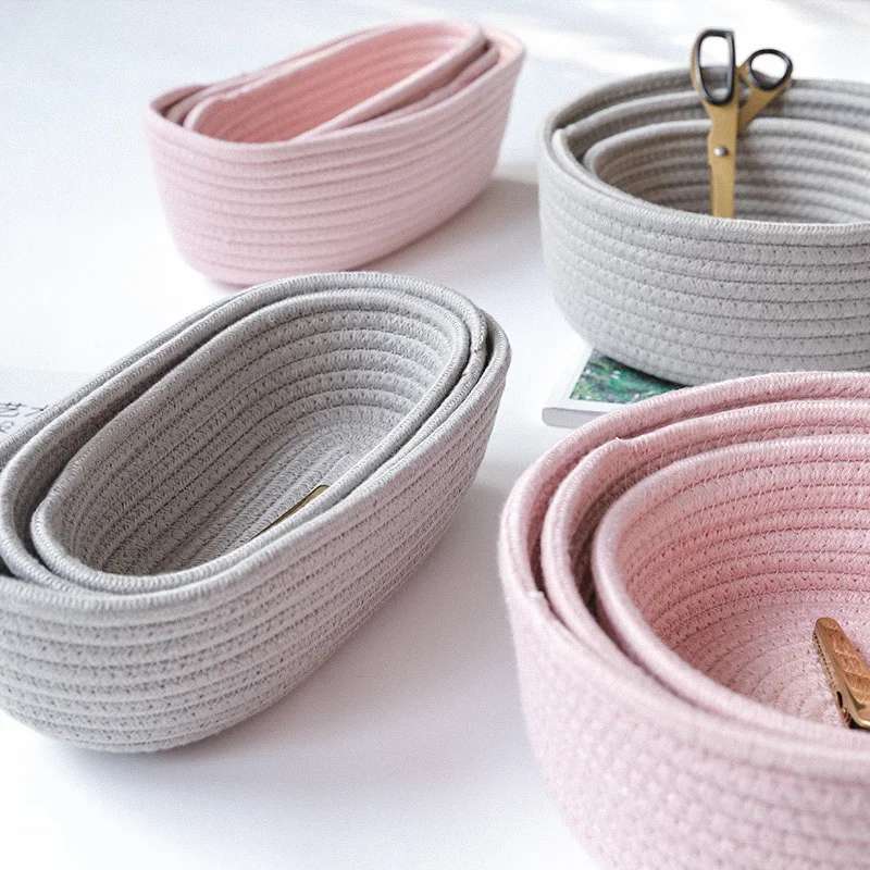 High Quality Round Shape Folding Toy Cute Small Set Of 3 Cotton Rope Closet Storage basket, 3 colors
High Quality Round Shape Folding Toy Cute Small Set Of 3 Cotton Rope Closet Storage basket, 3 colors