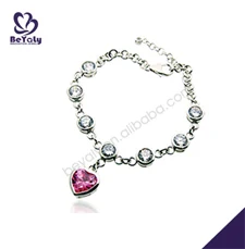 Trendy simple cz silver snake metal bracelet