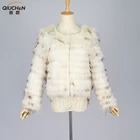 2018 NEW Winter and faux raccoon fur Jacket Coat