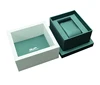 Luxury Green leatherette watch presentation box customize watch box cushion wrist watch packaging