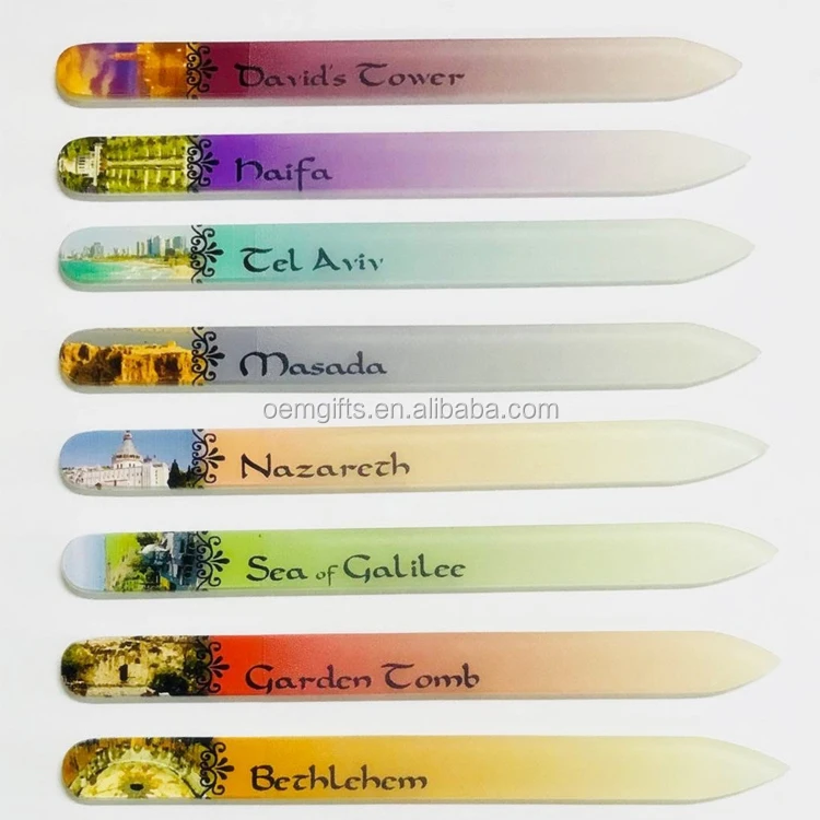 Unionpromo Wholesale Colorful Art Crystal Glass Nail File