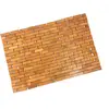 Natural Bamboo Wood Bath Mat: Wooden Door Mat/Kitchen Floor Rug - Bathroom Shower and Tub Mats