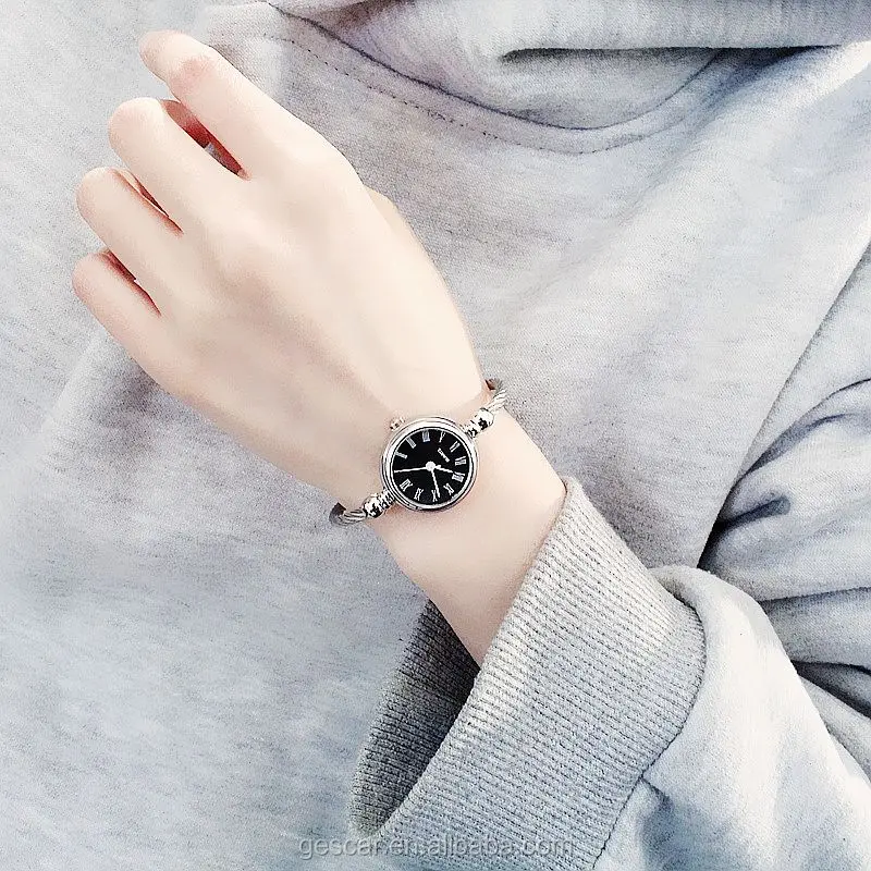 Элегантность мини ремень Открытый браслет часы для женщин Оптовая Продажа кварцевые наручные часы