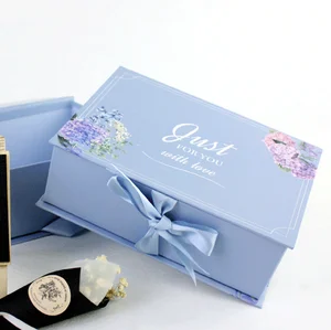 fancy wedding gift boxes favor for guests with ribbon closure