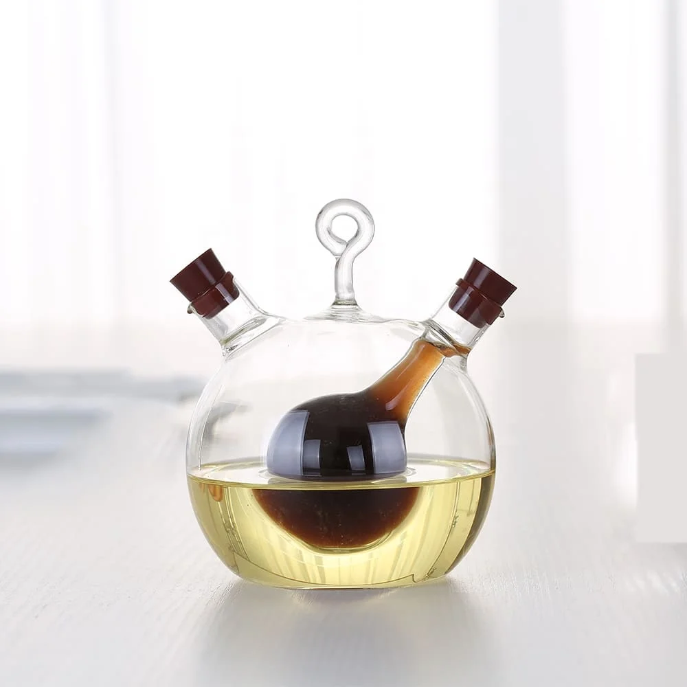 Borosilicate glass oil and vinegar cruets oil and vinegar dispenser set, High transparency
Borosilicate glass oil and vinegar cruets oil and vinegar dispenser set, High transparency