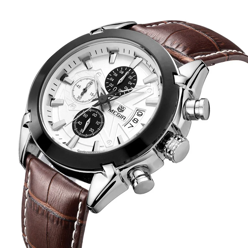 WJ-5485 genuine leather band small dial can work multifunction men waterproof Megir watch
WJ-5485 genuine leather band small dial can work multifunction men waterproof Megir watch