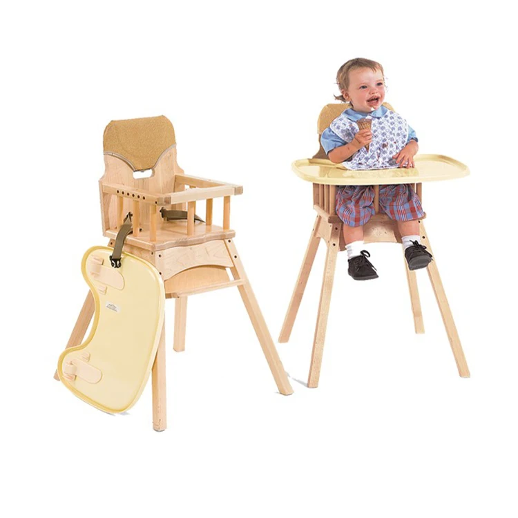Daycare Center Furniture Wooden High Chair Baby Feeding Chair