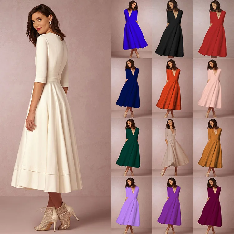 autumn colorful half sleeve tight sashes waist deep v sexy plus size women long maxi dresses summer, White
autumn colorful half sleeve tight sashes waist deep v sexy plus size women long maxi dresses summer, White