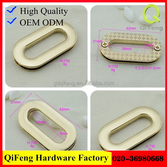 Bag accessory nickel free oval shape zinc alloy eyelet H-735