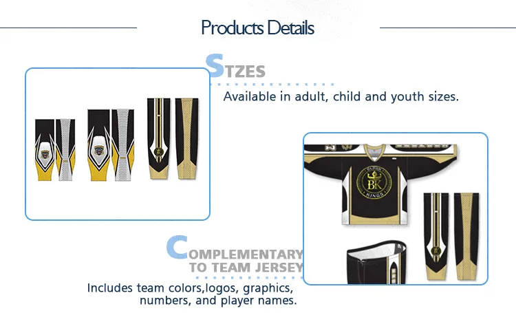 cheap custom made polyester wholesale blank hockey jersey european sublimation printing hockey socks