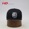 Custom 3D embroidery black snapback caps,snapback brand lion logo hat