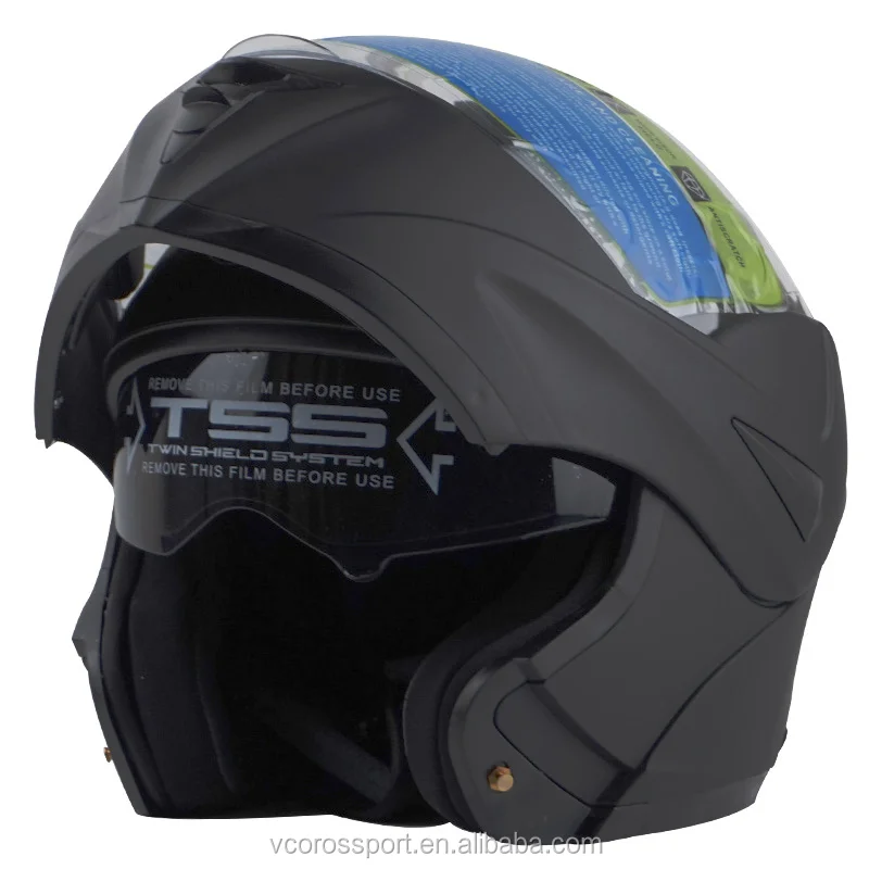 Flip Up Motorcycle Helmet with inner double lens full face Modular motos helmet DOT