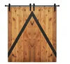 /product-detail/rustic-style-mod-z-double-slat-sliding-bi-parting-wood-barn-doors-golden-maple-charcoal-with-steel-hardware-kit-60577012450.html