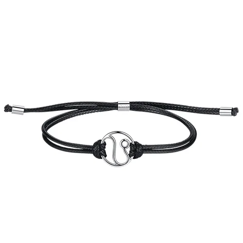 New Design Black Rope 925 Sterling Silver Leo Exclusive Bracelet for Couples Vintage Wholesale Jewelry Valentine Day Gift
New Design Black Rope 925 Sterling Silver Leo Exclusive Bracelet for Couples Vintage Wholesale Jewelry Valentine Day Gift