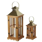 Candle Lantern Lantern Brown Wood Candle Lanterns Factory Price Antique Brown Wood Wooden Candle Lantern With Golden Top