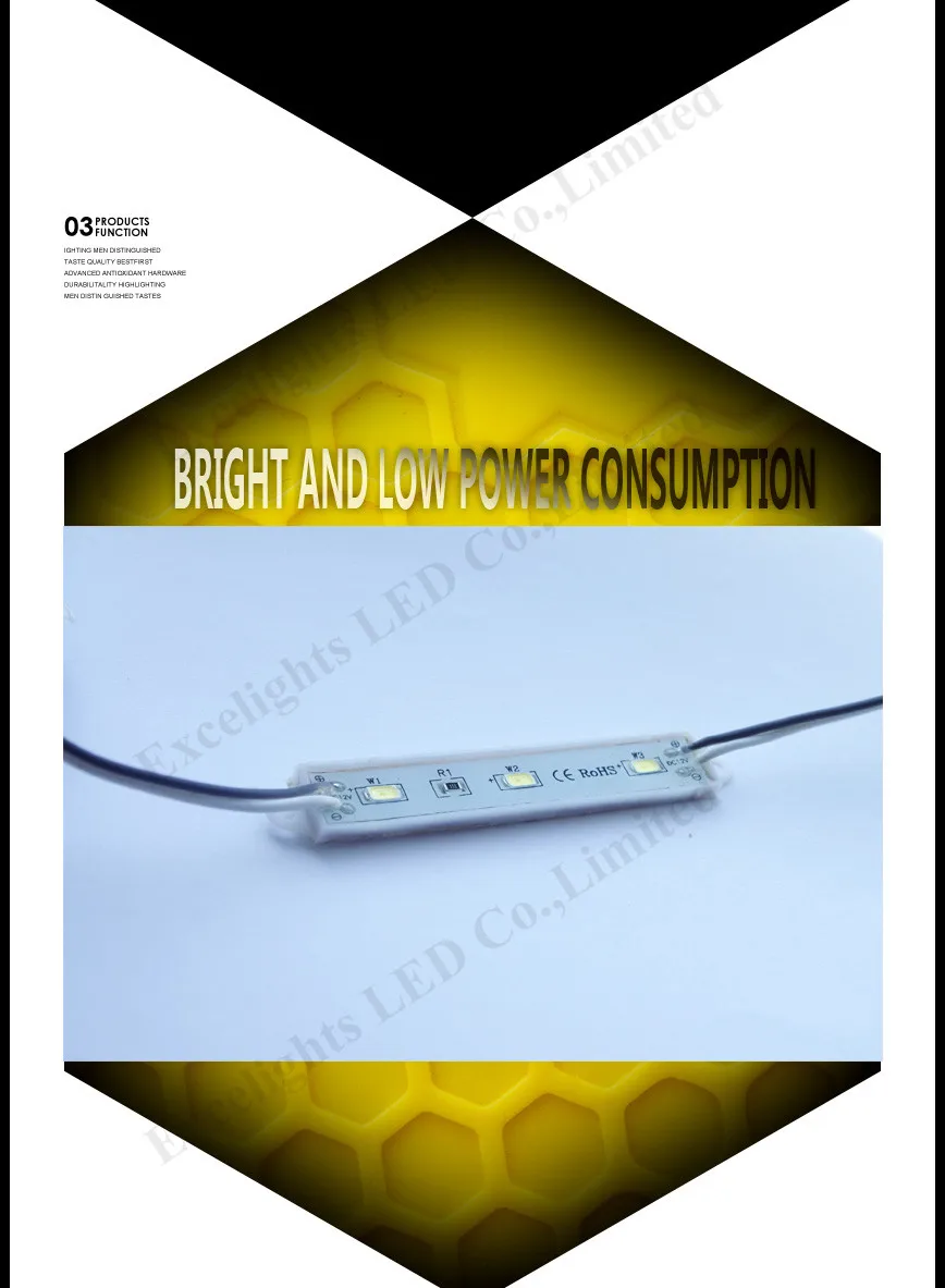 Ready Stock China Factory Wholesale DC 12V 0.72W CE RoHS 5730 SMD 3 Epoxy Resin Samsung Waterproof LED Module For Light Box