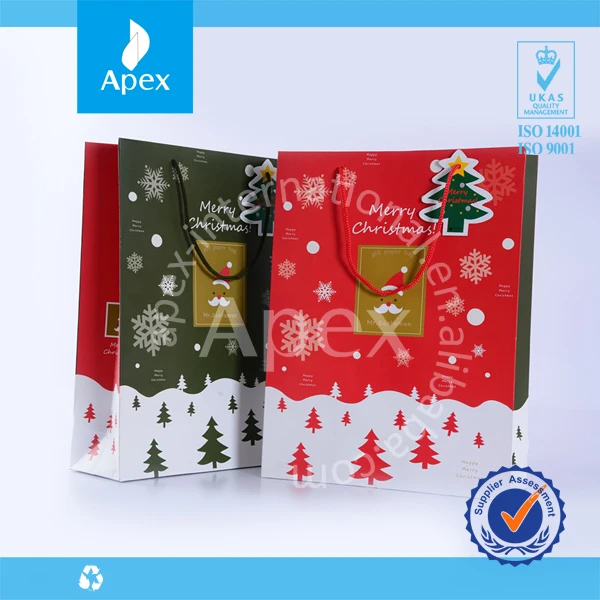 santa claus paper bag christmas gift bags