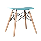 cheap plastic wooden legs small leisure sitting stool