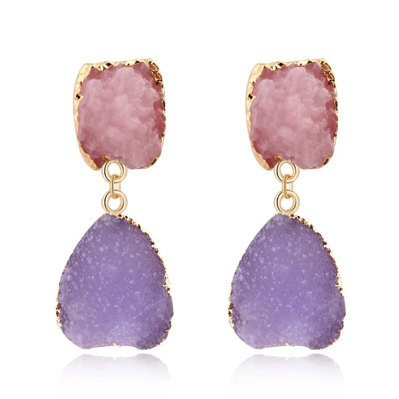 Free shipping fancy purple stone drop earrings unique statement women earrings, As pictures
Free shipping fancy purple stone drop earrings unique statement women earrings, As pictures