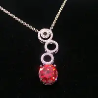 Ladies Jewellery Simple Design Round Ruby