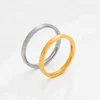 OUMI Simple Jewelry Inlaid 18K Gold Eternity Ring Lady Engagement Wedding Accessories Rings For Couple