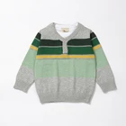 Hot sale child pullover striped 100% cotton sweater designs for baby boy
