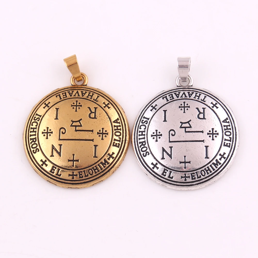 P317 Fashion Jewelry Gold Color Vintage Archangel Thavael Talisman Sigil of Thavael Angelic Pendant
P317 Fashion Jewelry Gold Color Vintage Archangel Thavael Talisman Sigil of Thavael Angelic Pendant