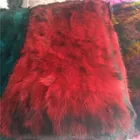 Factory Direct Sale Natural Raccoon fur Blanket Real Raccoon Belly Splicing Fur Plate 55*110cm
